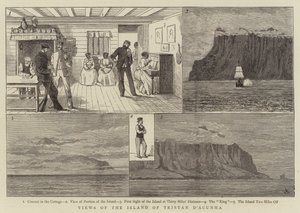 トリスタンダクーニャ島の景色 作： Alfred Chantrey Corbould